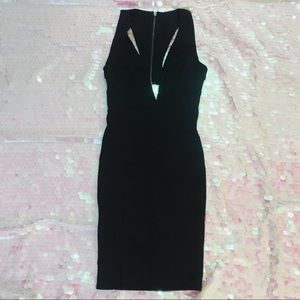 Deep V bodycon dress
